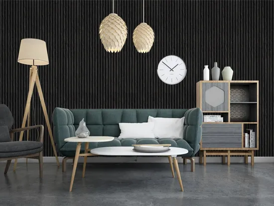 Akupanel Holz Akustik Schallabsorbierende 3D-Massivwanddekor-Innenraum-Polyester-Akustikplatten für den Hotelgebrauch