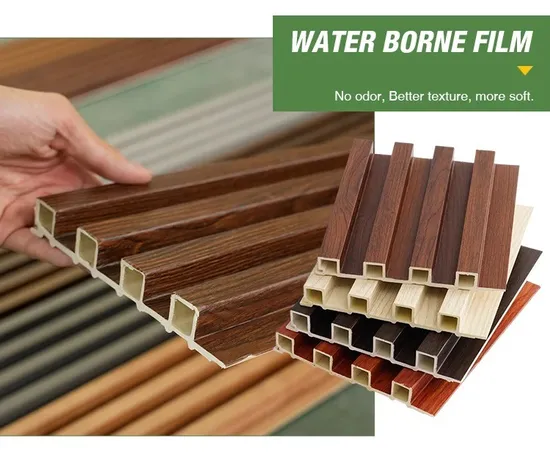 Neues Design 3D-Wandpaneele Lamellen Dekor Wohnzimmer TV-Hintergrund Arbeitszimmer Büroräume Schlafzimmer Hohes Gitter WPC Akustiklamellen-Wandpaneel