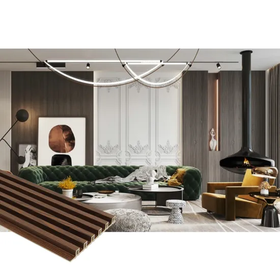 Geriffelte Design-Wandpaneele Holzstruktur PVC-Innenraum-Akustikwandpaneel