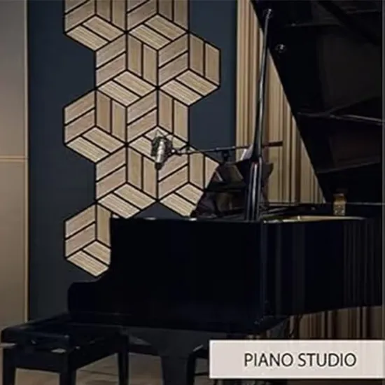 Büro Farbige Schallschutzplatten Schalldämmung Sechseckige Schallschutzplatten