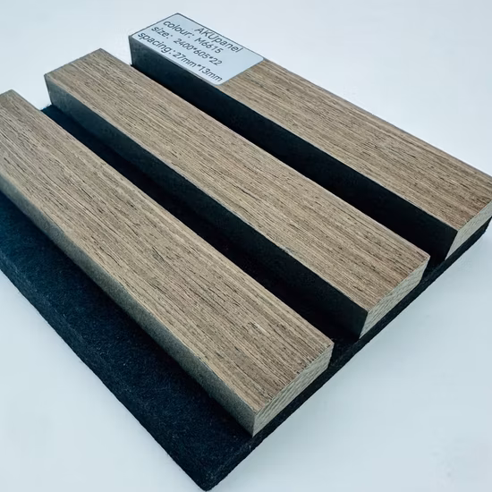 Heißer Verkauf Moderne Akustik Anti Schallabsorption Proofing Holz Design Holz Lamellen Polyester Faser Wandpaneel