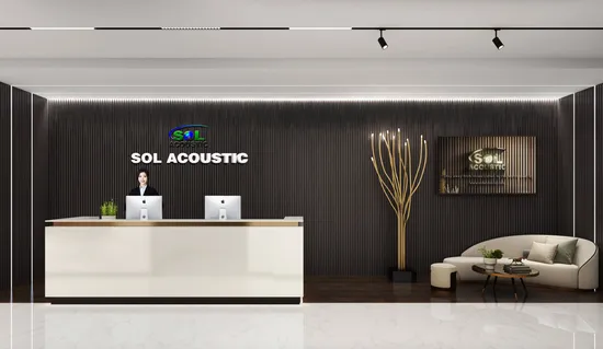 Sol Acoustic Schalldichte Decke WPC Moderne Innenlamellen-Wandpaneele