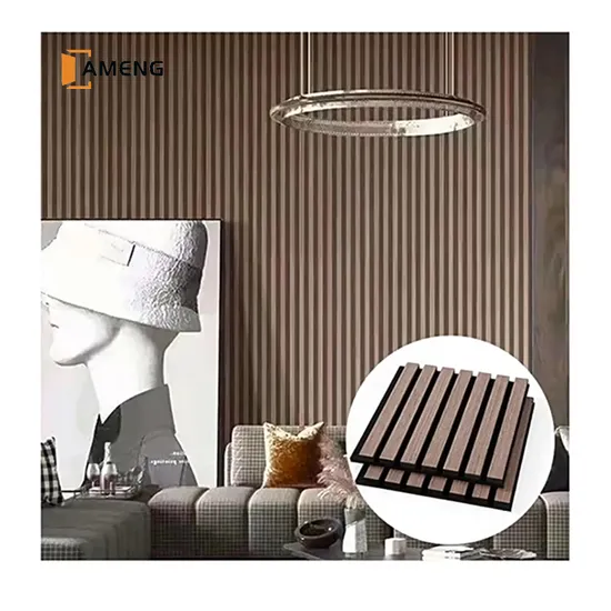 3D Schallschutzlamellen Wandverkleidung MDF/WPC Naturholzfurnier Haustier Decke Akustikplatte